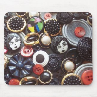 Flapper Button Collage mousepad