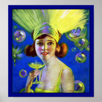 Flapper Champagne & Bubbles posters