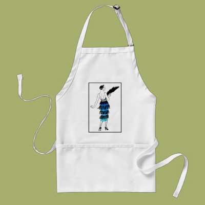 Flapper Dress With Fringe Apron Zazzle_apron