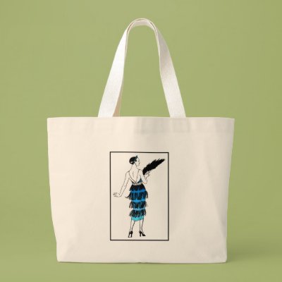 Flapper Dress With Fringe Canvas Bags Zazzle_bag Flapper Dress With Fringe Canvas Bags Zazzle_bag