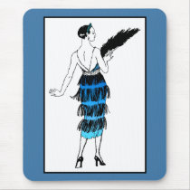 Flapper Dress With Fringe Mouse Pad