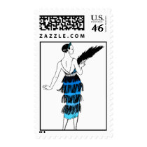 Flapper Dress With Fringe Stamps