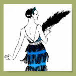 Flapper Dress With Fringe Posters