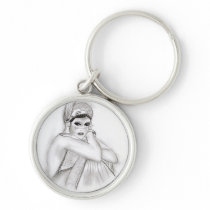 Flapper Girl Keychain