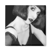 Flapper Girl Magnet - Square