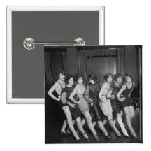 Flapper Girls: 1925 Button