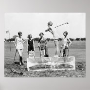 Flapper Girls Playing Golf, 1926 Posters