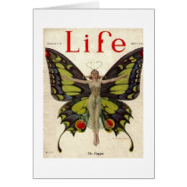 Flapper Lady Butterfly Cards
