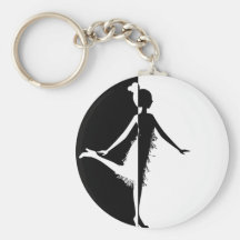 Flapper Silhouette Key Chain