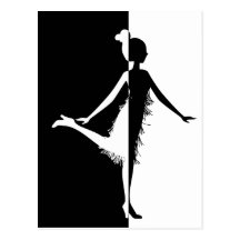 Flapper Silhouette Postcards