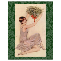 Flapper with Mistletoe flyers by Cardgallery Flapper with Mistletoe flyers