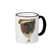 Flapper with Peacock Emblem Coffee Mug