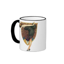 Flapper with Peacock Emblem Coffee Mug