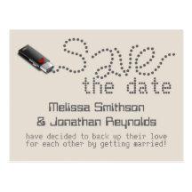 Flash Drive Save the Date Postcard