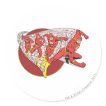 Flash In Motion Round Stickers