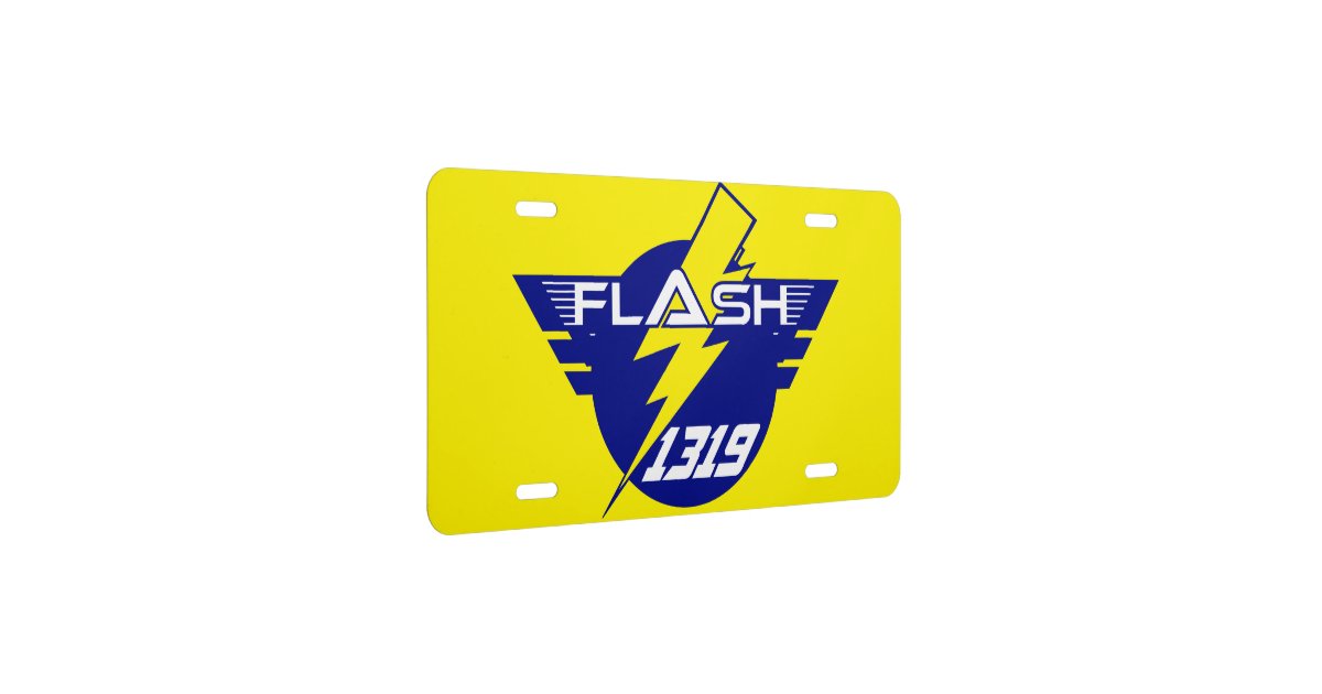 Flash License Plate Zazzle