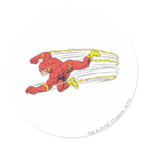 Flash Lunges Left Round Stickers
