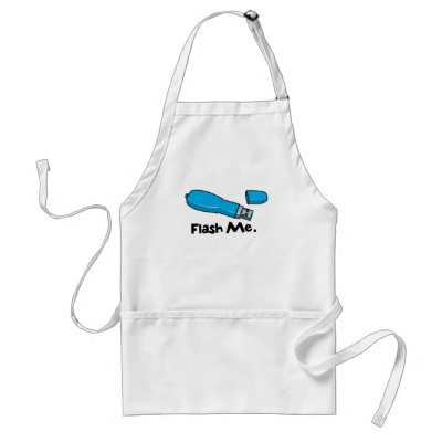 flash me flash drive design apron by geekme