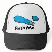 flash me flash drive design mesh hat