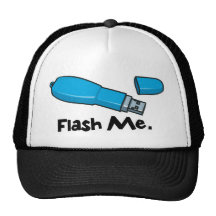 flash me flash drive design mesh hat