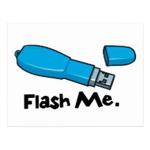 flash me flash drive design post card