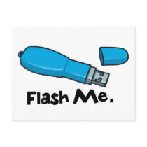 flash me flash drive design post card