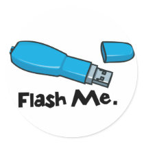 flash me flash drive design sticker