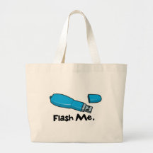 flash me flash drive design tote bag
