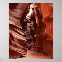 Flashflood-eroded sandstone formations of poster