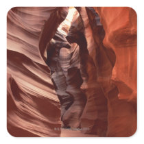 Flashflood-eroded sandstone formations of square sticker