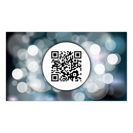 flashing lights with QR code Business Card (back side)