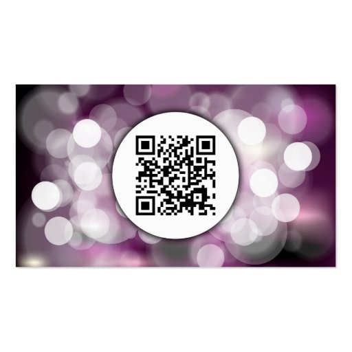 flashing lights with QR code Business Card Template (back side)