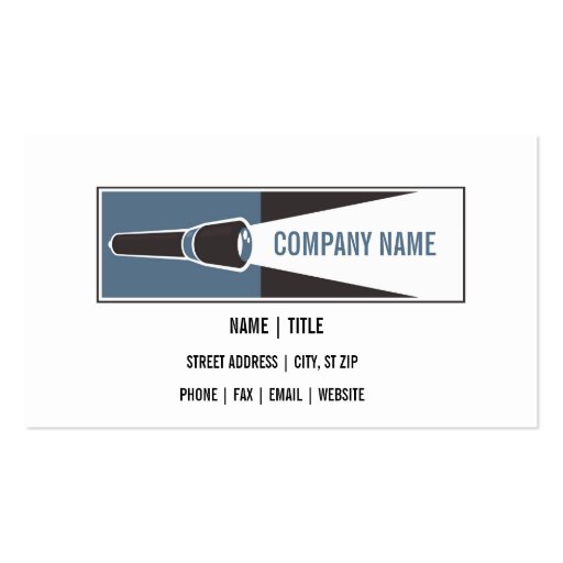 Flashlight Customizable Business Card Template (front side)