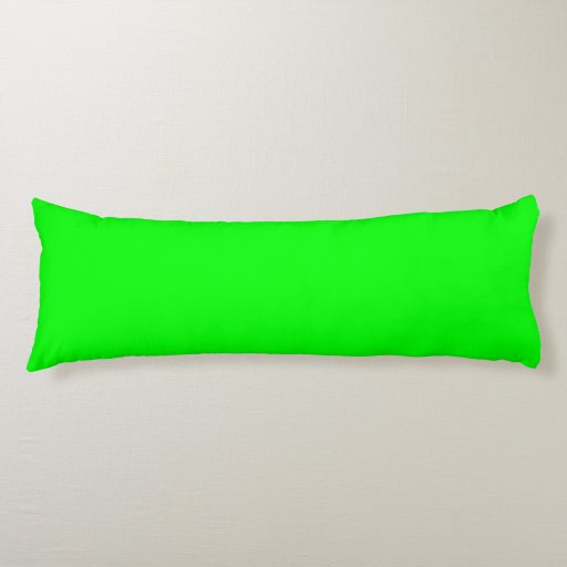 Flashy Bright Neon Green Accent Color Body Pillow Zazzle