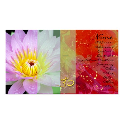 Flashy + trendy business cards holistic healers (front side)