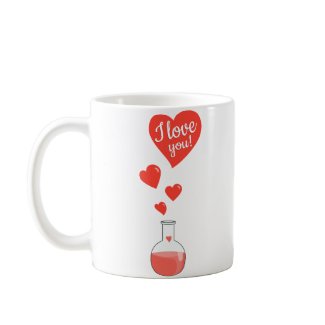 Flask of Hearts Geek Valentine's Day mug