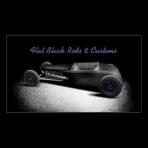 Flat Black Hot Rod business cards