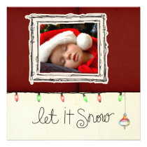 Flat Christmas Greeting Cards invitations