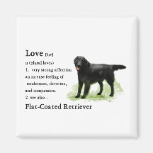 Flat-Coated Retriever Art Print Fridge Magnets