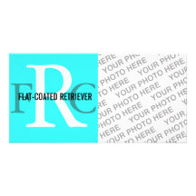 Flat-Coated Retriever Breed Monogram Photo Greeting Card