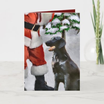 Flat-Coated Retriever Christmas Gifts cards