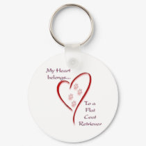 Flat-Coated Retriever Heart Belongs keychains by GreyWolfCreation Flat-Coated Retriever Heart Belongs keychains