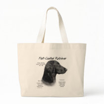 Flat-Coated Retriever History Design Canvas Bags
