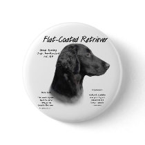 Flat-Coated Retriever History Design Pins