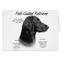 Flat-Coated Retriever History Design Greeting Card