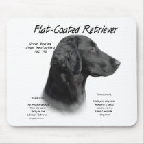 Flat-Coated Retriever History Design Mouse Pads