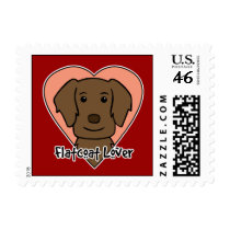 Flat-Coated Retriever Lover Postage Stamp