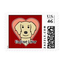 Flat-Coated Retriever Lover Postage Stamp