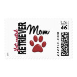 Flat-Coated Retriever Mom 2 postage