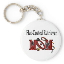 Flat-Coated Retriever Mom Gifts Keychains
